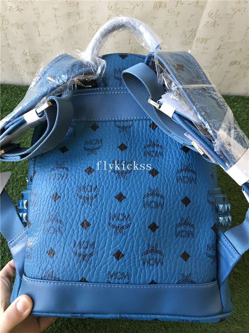 MCM Blue Backpack